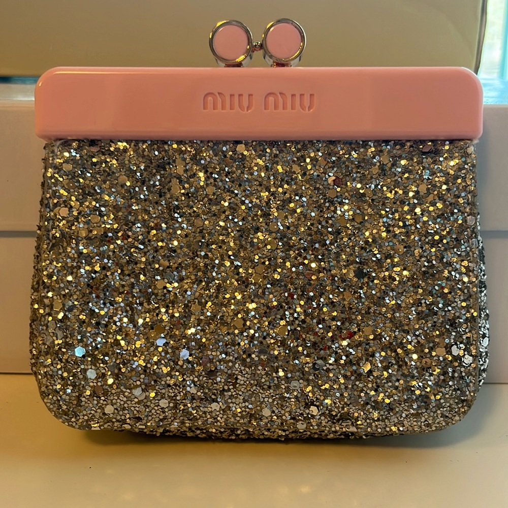 Miu Miu Mini Glitter Clutch